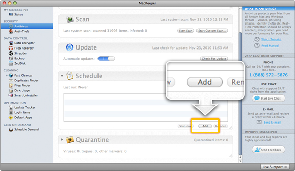 Add items to be scheduled.