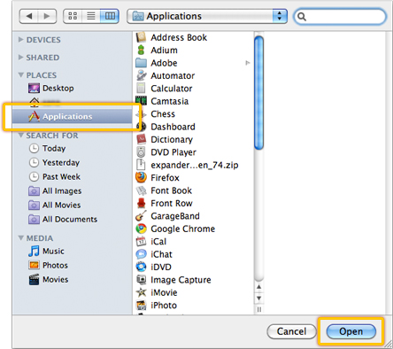 Select a folder you want to create a schedule for.
