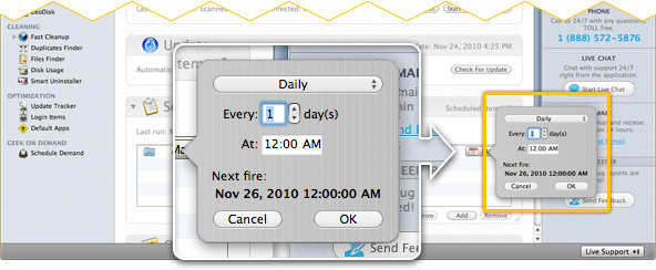 MacKeeper Antivirus Schedule: Daily