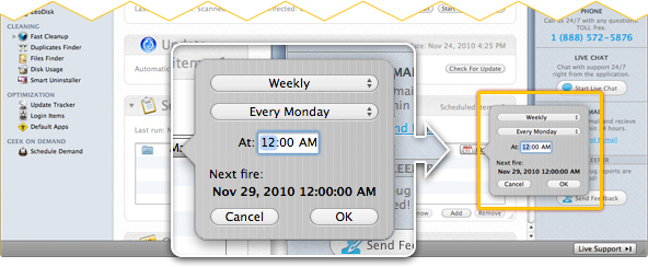 MacKeeper Antivirus Schedule: Weekly