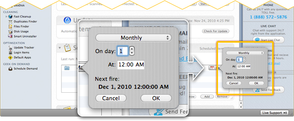 MacKeeper Antivirus Schedule: Monthly