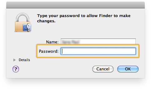 Enter your Mac user password