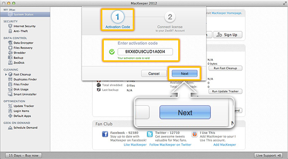 activation code for mackeeper