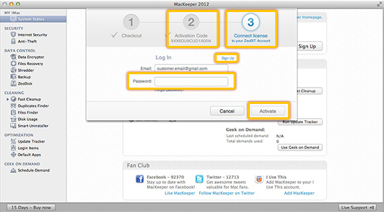 MacKeeper should open automatically on the third step of the activation process.